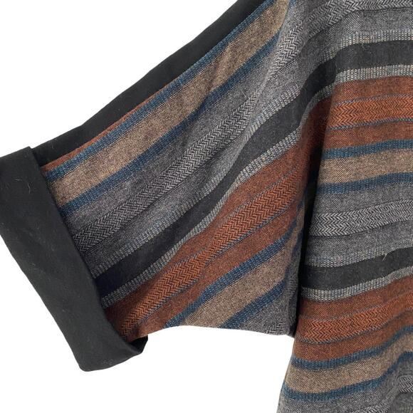 Vintage Wool Rootes Designer International Moda Arte Italian Stripe Dress Large - Picture 3 of 6